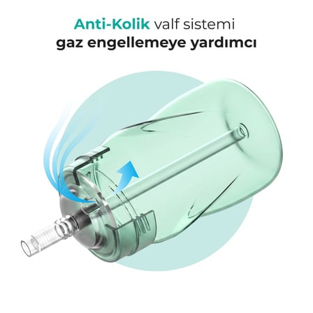Mamajoo Antikolik Akıtmaz Pipetli Bardak 270 ml Powder Green, 12 Ay+