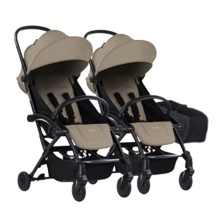 Bumprider Connect³ İkiz Bebek Arabası Black - Sand & Yan Düzenleyici Çanta
