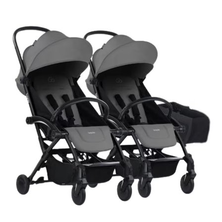 Bumprider Connect³ İkiz Bebek Arabası Black - Grey & Yan Düzenleyici Çanta