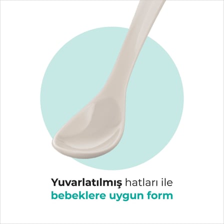 Mamajoo Ergonomik Beslenme Kaşık Seti Light Beige & Light Gray 6 Ay+ İkili - Saklama Kabı Hediyeli