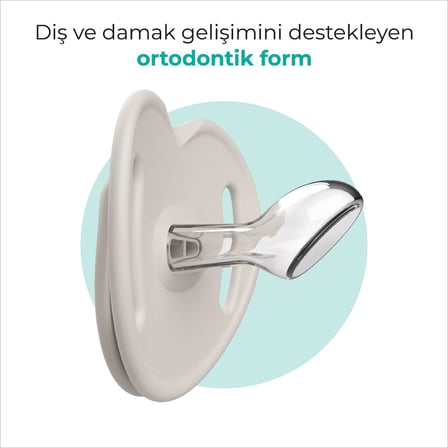 Mamajoo Ortodontik Emzik Seti 12 Ay+ Light Beige & Light Gray | İkili, Silikon, Damaklı | Sterilizasyon & Saklama Kabı Hediyeli
