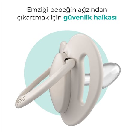 Mamajoo Ortodontik Emzik Seti 12 Ay+ Light Beige & Light Gray | İkili, Silikon, Damaklı | Sterilizasyon & Saklama Kabı Hediyeli