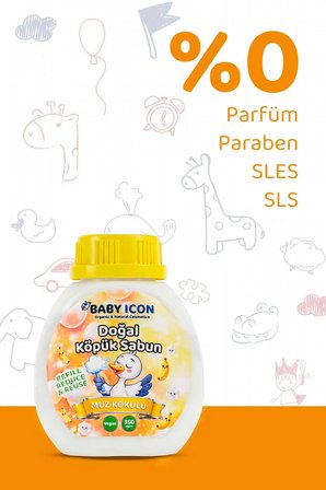 Yedek Dolum - Doğal Çocuk Köpük Sabun 350 ml Muz Kokulu