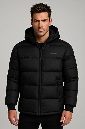 NEW BALANCE MPJ3122-BK PUFFER JACKET SIYAH ERKEK MONT