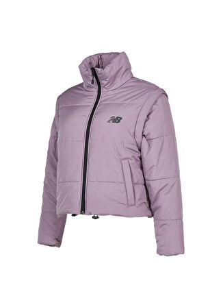 New Balance Mor Kadın Kapüşon Yaka Mont WNJ3393-LLS-NB