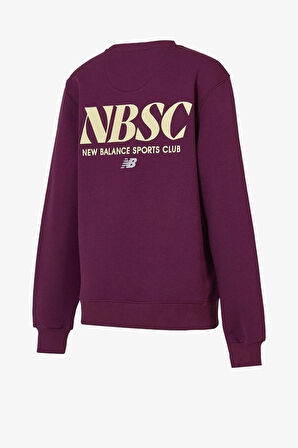 New Balance Lifestyle Kadın Bordo Sweatshirt WNC3416-PLM