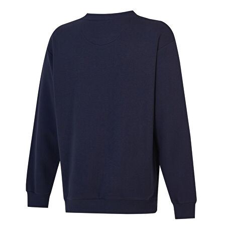 NB Erkek Mavi Günlük Stil Sweatshirt MNC3411-NVY