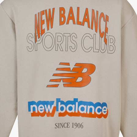 New Balance Lifestyle Erkek Bej Sweatshirt