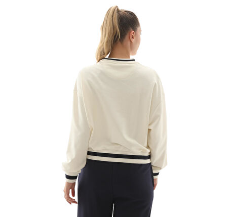 WNC3501-SST New Balance Wnc3501 Kadın Sweatshirt Beyaz