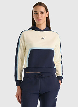 New Balance WNH3511-SST NB Lifestyle Hoodie Bej Kapüşon Yaka Normal Düz Kadın Sweatshırt