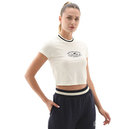 WNT3501-SST New Balance Wnt3501 Kadın T-Shirt Beyaz