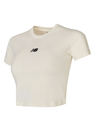 New Balance WNT3527-SST Lifestyle Women Tshirt Bej Yuvarlak Yaka Regular Fit Düz Kadın T-Shirt