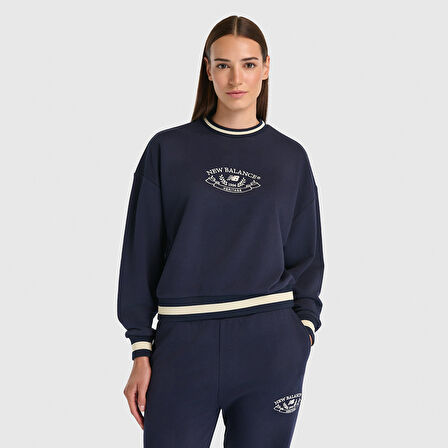 NB Lifestyle Women Sweatshirt Kadın Lacivert Sweatshirt - WNC3501