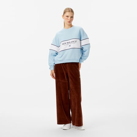 New Balance NB Lifestyle Kadın Mavi Sweatshirt