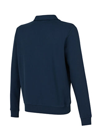 New Balance MNC3524-AVI Lifestyle Men Half Zip Lacivert Dik Yaka Regular Fit Düz Erkek Sweatshırt