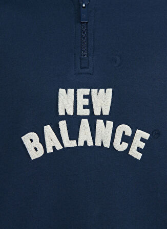 New Balance MNC3524-AVI Lifestyle Men Half Zip Lacivert Dik Yaka Regular Fit Düz Erkek Sweatshırt