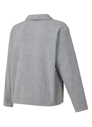 New Balance MNC3520-AG Lifestyle Men Half Zip Gri Dik Yaka Regular Fit Düz Erkek Sweatshırt