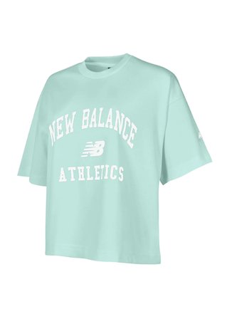 New Balance WNT1402-WSI NB Lifestyle Women Tshi Mint Bisiklet Yaka Baskılı Kadın T-Shirt