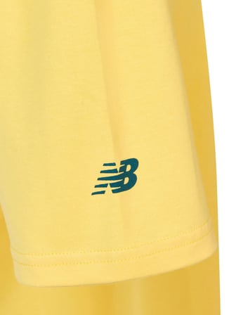 New Balance MNT1602-PRC NB Lifestyle Men T-shir Sarı Bisiklet Yaka Normal Düz Erkek T-Shirt