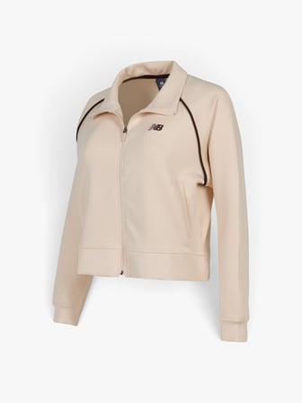 NB LIFESTYLE WOMEN FULL ZIP Kadın Bej Sweatshirt - WNJ3626