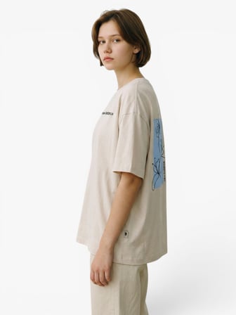 NB LIFESTYLE WOMEN T-SHIRT Kadın Bej T-Shirt - WNT3630