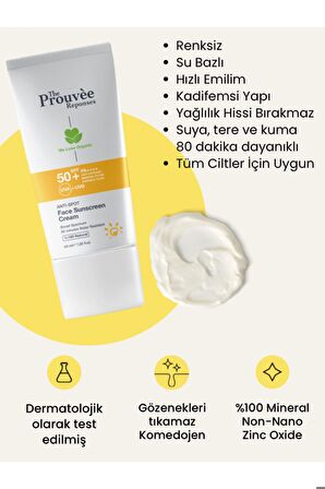 THE PROUVEE REPONSES 50 SPF LEKE KARŞITI YÜZ GÜNEŞ KREMİ 40ML