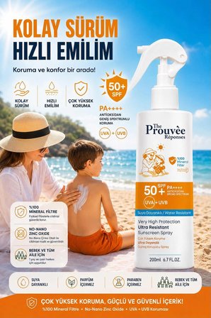 %100 Mineral Filtre 50+Spf Güneş Kremi Uva+Uvb Suya Dayanıklı 200ML