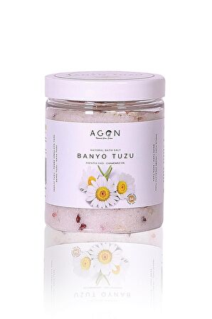 Agon Papatya Yağlı Doğal Banyo Tuzu 300 gr - İngiliz,Himalaya,Deniz ve Kaya Tuzu