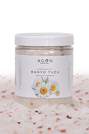 Agon Papatya Yağlı Doğal Banyo Tuzu 300 gr - İngiliz,Himalaya,Deniz ve Kaya Tuzu