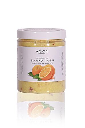 Agon Portakal Yağlı Doğal Banyo Tuzu 300 gr - İngiliz,Himalaya,Deniz ve Kaya Tuzu