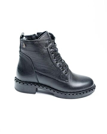 PEPİTA 8495 TOPUKLU FERMUAR VE BAĞCIKLI DERİ KADIN BOT