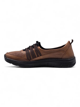 VOYAGER 8278 KADIN HAKİKİ DERİ COMFORT AYAKKABI TABA