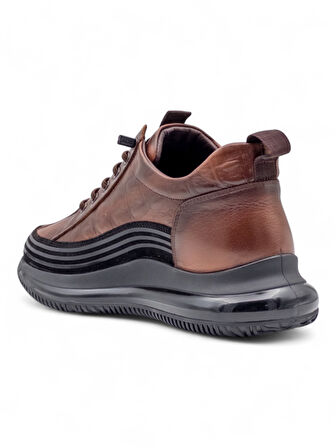 VOYAGER E053 ERKEK HAKİKİ DERİ SPOR AYAKKABI TABA