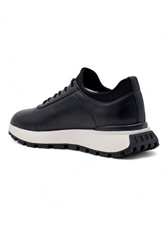 VOYAGER M294-1 ERKEK HAKİKİ DERİ SPOR AYAKKABI SİYAH