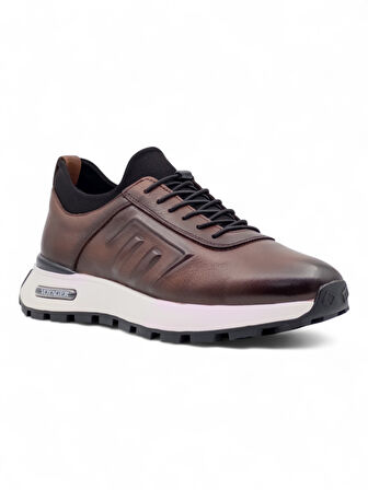 VOYAGER M294-1 ERKEK HAKİKİ DERİ SPOR AYAKKABI TABA