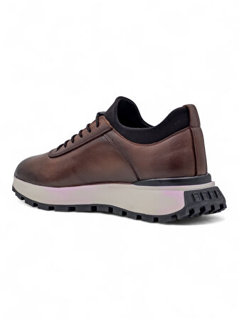 VOYAGER M294-1 ERKEK HAKİKİ DERİ SPOR AYAKKABI TABA