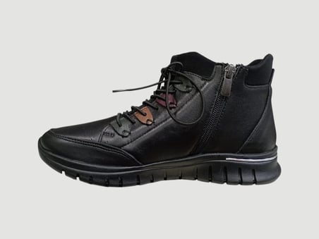 VOYAGER Z433 KADIN DERİ COMFORT FERMUARLI BOT SİYAH