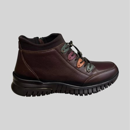 VOYAGER Z433 KADIN DERİ COMFORT FERMUARLI BOT KAHVE