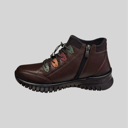 VOYAGER Z433 KADIN DERİ COMFORT FERMUARLI BOT KAHVE