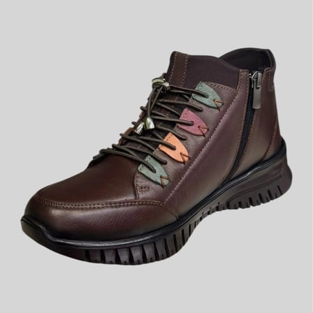 VOYAGER Z433 KADIN DERİ COMFORT FERMUARLI BOT KAHVE