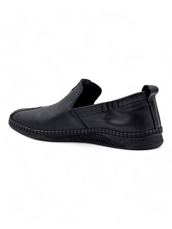 VOYAGER 5145 ERKEK HAKİKİ DERİ SARAÇLI AYAKKABI SİYAH