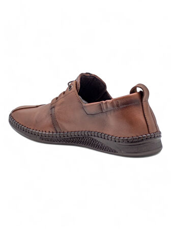 VOYAGER 5146 ERKEK HAKİKİ DERİ SARAÇLI AYAKKABI TABA