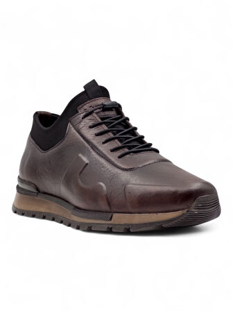 VOYAGER 5333 ERKEK HAKİKİ DERİ SPOR AYAKKABI KIŞ KAHVERENGİ KOYU