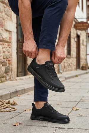 Pepita E386 Rahat Hafif Keten Özel Tasarım Spor Sneaker Erkek Ayakkabı