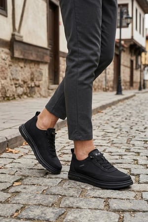 Pepita E386 Rahat Hafif Keten Özel Tasarım Spor Sneaker Erkek Ayakkabı