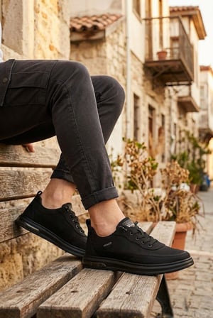 Pepita E386 Rahat Hafif Keten Özel Tasarım Spor Sneaker Erkek Ayakkabı