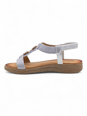 VOYAGER B093 KADIN SANDALET GÜMÜŞ