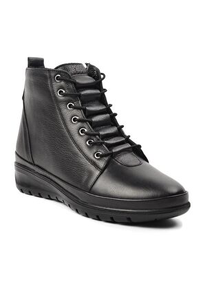 Voyager 7685 Siyah Hakiki Deri Kadın Hakiki Deri Bot