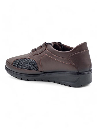 VOYAGER 8585 KADIN HAKİKİ DERİ COMFORT AYAKKABI KAHVERENGİ