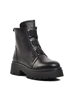 VOYAGER 9323 KADIN DERİ BOT/SİYAH/38